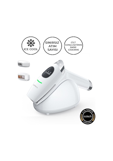 Icotech HR90 Sınırsız Atım Buz Başlıklı Cilt Gençleştirme Akne Giderme Lazer Epilasyon Aleti