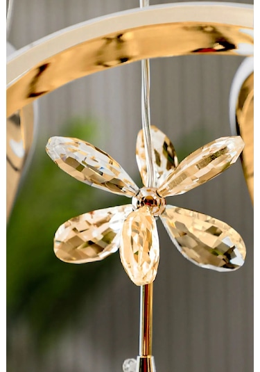 Ey-El Tasarım Modern Sarkıt Led Avize A+ Pluss Gold