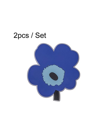 Sones 2 Adet / Set Ev Yaprak Isı Yalıtım Matı Mutfak Yüksek Sıcaklığa Dayanıklı Pişirme Yer Matları, Stil: Mavi Büyük Diğer