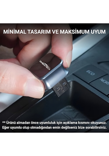 Embatech Araç Içi 2in1 Android Ve Apple Cihazlar Için Kablosuz Carplay Ve Android Auto Adaptörü Emt-001 Diğer