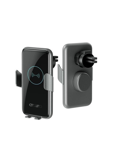 Hzl Araç Telefon Tutucu Kablosuz Hızlı Şarj Özellikli Klipsli Araç İçi Kalorifer Telefon Tutucu-413