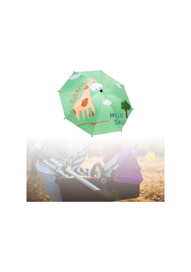 Suntek Bebek Arabası Şemsiyesi Kelepçeli Seyahat Yaz Zürafa Zürafa Çok Renkli