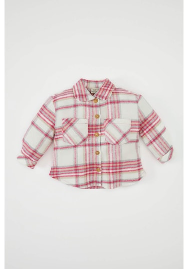 DeFacto Kız Bebek Ekose Desenli Flanel Uzun Kollu Gömlek D3044A524WNPN160 Pembe DeFacto Kız Bebek Ekose Desenli Flanel Uzun Kollu Gömlek D3044A524WNPN160 Pembe