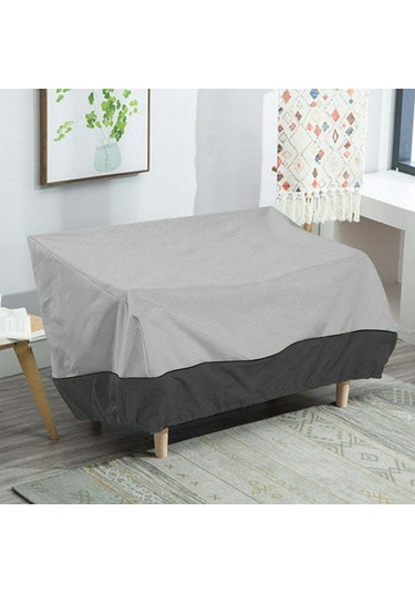 Suofeng Siyah-gri Desenli Dış Mekan Koltuk Örtüsü 147x83x79cm - Su Geçirmez Oxford Kumaş - Uv Koruma Ve Rüzgar Dayanıklı Bahçe Mebel Koruyucu Siyah Gri