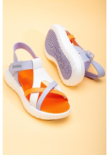 Şirinbebe Şiringenç Yüz Direkli Çapraz Bantlı Ortopedik Lila Kız Bebek Kız Çocuk Sandalet-3094-lila Lila