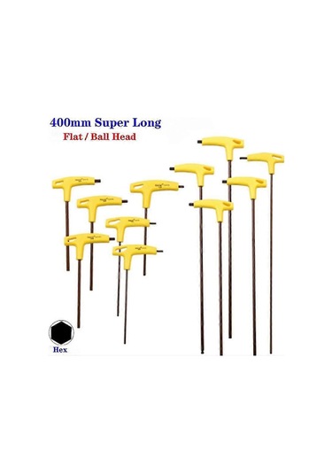 Ekstra Uzun Kol T Saplı Altıgen Anahtar 400 Mm Düz/bilye Başlı Altıgen Soket Tornavida Çift Uçlu Allen Anahtarları Araba Tamiri İçin H2 Kısa Diğer