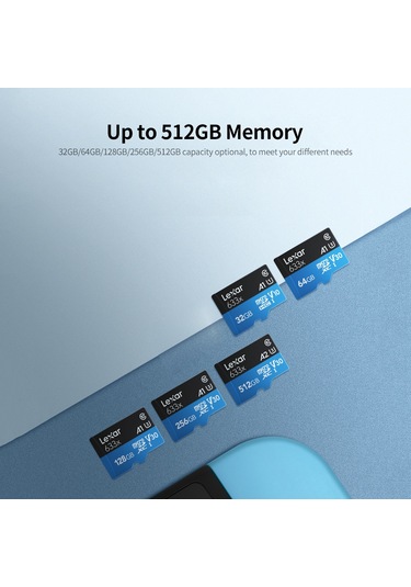 Wezone Lexar 633x 64gb Microsd Kartı, U3 V30 A1 Sınıf 10, 95mb/s Okuma Hızı, Yüksek Hızlı Hafıza Kartı