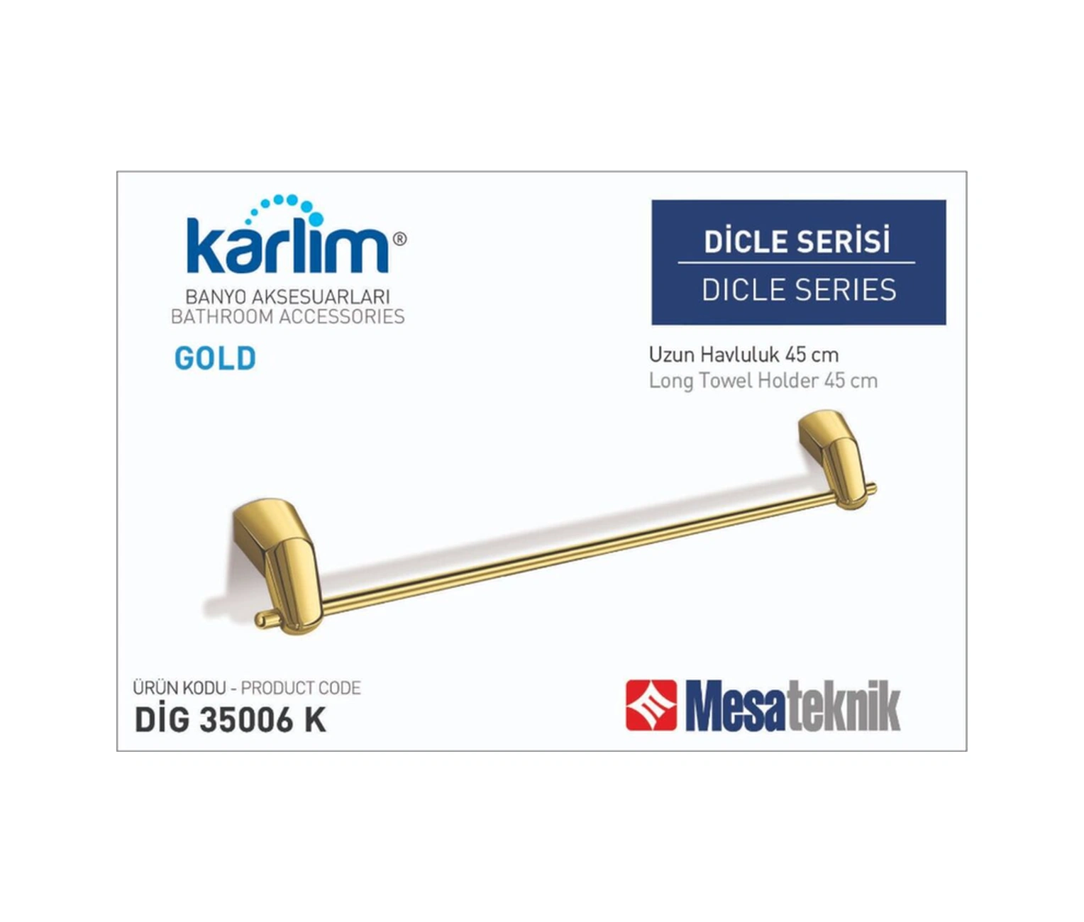 Boheme Karlim Dicle Serisi Uzun Havluluk Gold