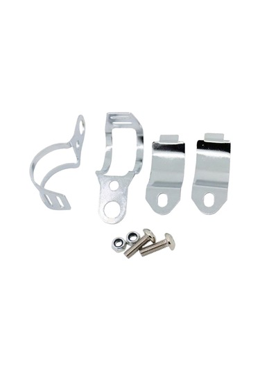 Suntek Motosiklet Dönüş Sinyalleri Çatal Kelepçeleri Montaj Lambası Tutucu Lamba Braketi Gümüş