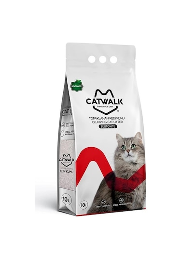 Catwalk Bentonit Topaklaşan Kedi Kumu 2 x 10 L