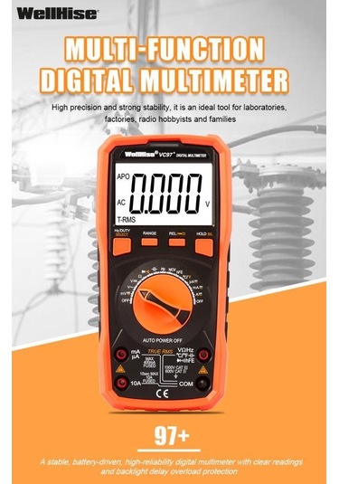 Wellhise Vc97+ Multimetre Ölçü Aleti Avometre True Rms