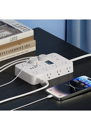 Yunboo 16 Lü Çift Taraflı Soketli Pd Hızlı Şarj Usb Ve Type-c Girişli 1.5m Uzatma Panel Amerikan Standartı