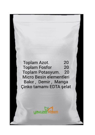 20 20 20 Te Npk + Micro Besin Yaprak Ve Damlama Gübresi 2,5 Kg