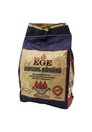 King Ege Mangal Kömürü Piknik Barbekü Bahçe Ateş 1,5 Kg Çıra Hediyeli