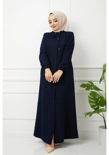 Şönil Kumaş Kışlık Comfort Ferace / Lacivert - F0501 Lacivert