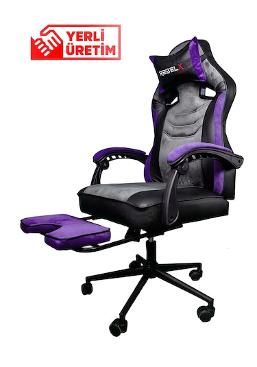 Oyuncu Koltuğu Night Ayak Uzatmalı Mor Renk