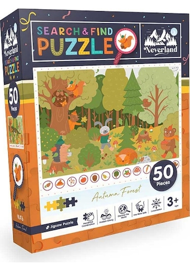 Neverland Ara Ve Bul Autumn Forest Sonbahar Ormanı 50 Parça Puzzle Nl416
