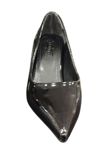 Ventes 20492184z 6 Cm Kadeh Topuk Sivri Burun Kadın Stiletto Ayakkabı Siyah Rugan