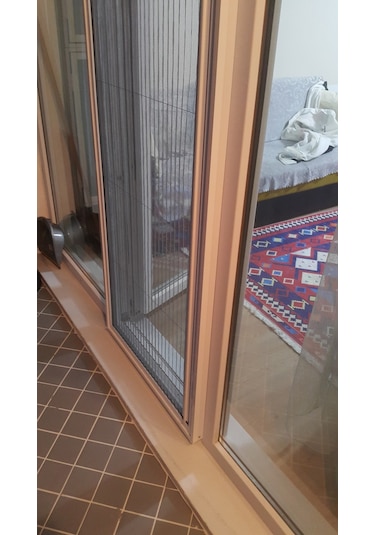 Sürgülü Katlanır Balkon Kapı Sinekliği,Akordeon Pileli Sineklik