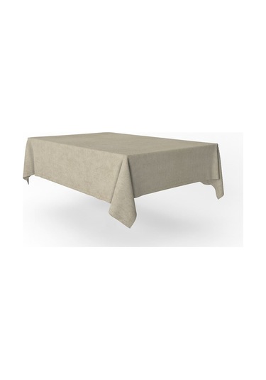 Kadife Dokulu Masa Örtüsü Krem-35