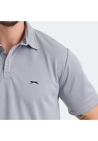 Slazenger SLOAN Erkek Polo Yaka Gri Tişört