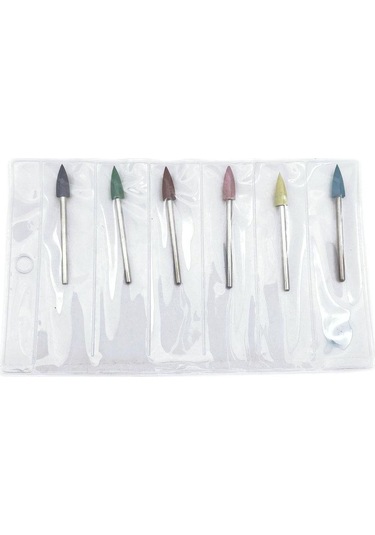 6 Adet/takım Kauçuk Silikon Tırnak Matkap Freze Kesici Manikür Ucu Cs6-14