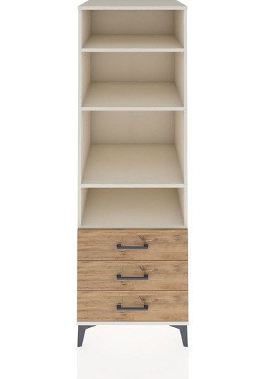 Kronos Dolap 4 Raflı 3 Çekmeceli 60x59x182 Aytaşı-çam Aytaşı