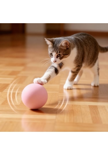Runaway Kedi Otlu Sesli İnteraktif Top Kedi Oyuncağı