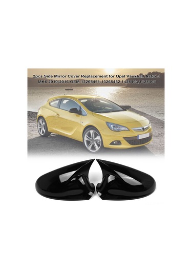 Tenfowee Opel Astra J 2010-2016 Abs Siyah Yan Ayna Kapakları Seti - Oem: 13265451, 13265452, 1428463, 1428464