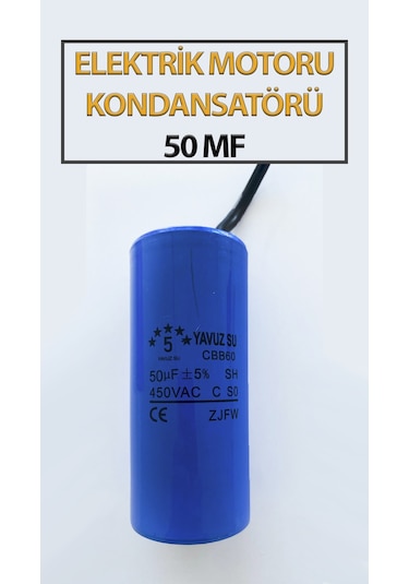 50 Mf Daimi Devre Kondansatörü Elektrikli Motor Kondansatörü 50 Mikrofarat