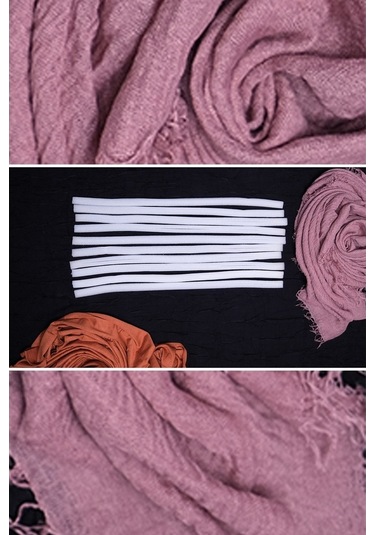 Hürrem Bone Beyaz Çift Katlı 10'Lu Eşarp Süngeri Polyester 1010O_42 Beyaz