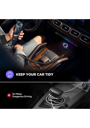 Joyroom Jr-ccb02 Araba Bluetooth 5.4 Kablosuz Verici Mp3 Çalar Siyah