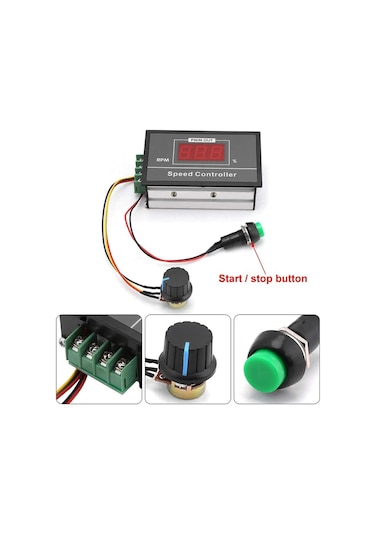 30A 60V Dc Motor Hız Kontrol Devresi Panel Tip Potansiyometre