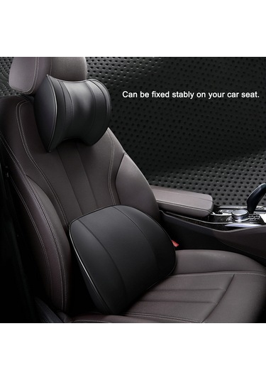 Samdoo Araç Baş Yastığı - Hafızalı Köpük Boyun Desteği - Siyah Renk - Rahat Uyku İçin