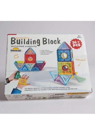 Sunman Geometric Building Block Manyetik İnşaat Seti 36 Parça