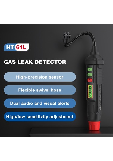 Youmex "ht61l Taşınabilir Metan Gaz Kaçak Dedektörü - Dijital Gösterge Ve Sesli Alarm İle Yüksek Hassasiyetli"