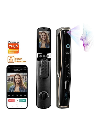 Akıllı Kilit Yüz Tanıma, Parmak İzi, Şifre, Uygulama, Kart, Nfc