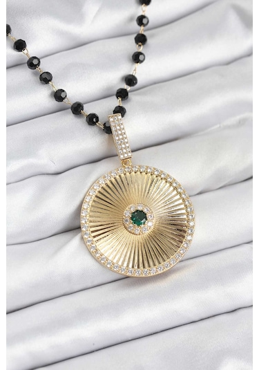 316l Çelik Zincir Kristal Boncuklu Kadın Kolye Eb-bko10563 Çok Renkli