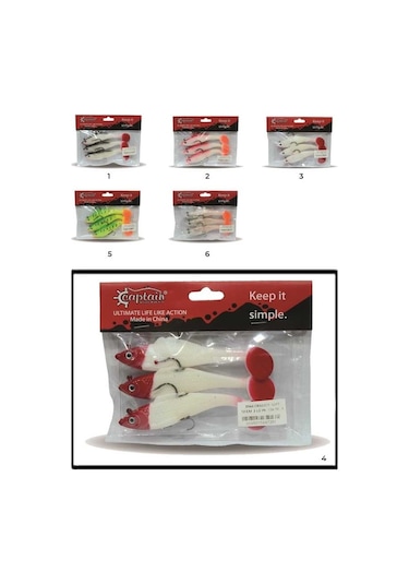Captain 3567 Cracker Soft 10cm Levrek Turna Silikonu 3lü Set Sun