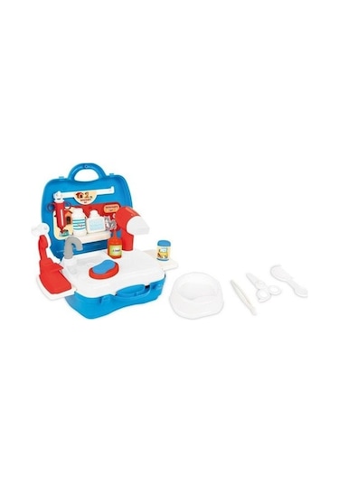Pilsan Aksesuarlı Çantalı Veteriner Seti 21 Parça - Mavi 03 564