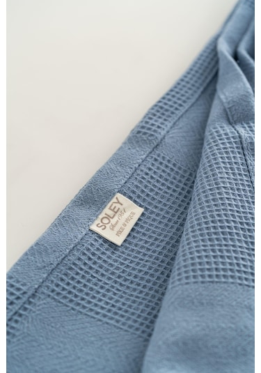 Soley Serenity %100 Pamuk 200 X 220 Cm Çift Kişilik Pike Mavi