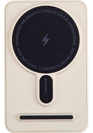 Magsafe Powerbank Skinarma Spunk Wireless Şarj Ve Pd Hızlı Şarj Özellikli 15w 5000mah Krem