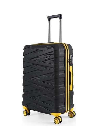 Ççs Nc-092 Abs Büyük Boy Valiz Siyah-sarı