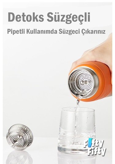 Tkk 900 Ml Çelik Termos Çift Kullanım Pipetli/rahat İçim -12/24 Sıcak-soğuk- Yalıtım -tkk2025new900ml Turuncu