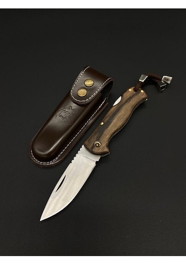 El Yapımı Kilitli Çakı Kahverengi