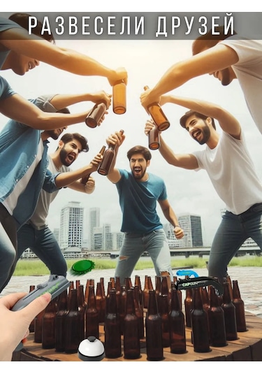 Olumf Bira Ve Şişeler İçin Kapak Fırlatan Bira Açıcı Tabanca Gun 154133424 Gri