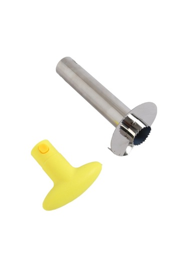 2 Adet Paslanmaz Çelik Ananas Soyucular Meyve Kesici Mutfak Aletleri Sarı Sap , Boyut:ananas Corer Slicer Sarı Sap Diğer