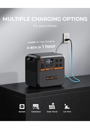 Bluetti Ac180p Ups 1440wh Kapasiteli Taşınabilir Güç Kaynağı