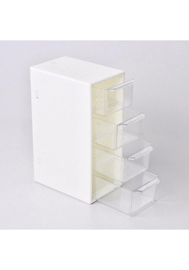 Masaüstü Kozmetik Saklama Kutusu 4 Çekmece Üniteleri Konteyner Kasa Küçük Organizatör Kutusu Diğer