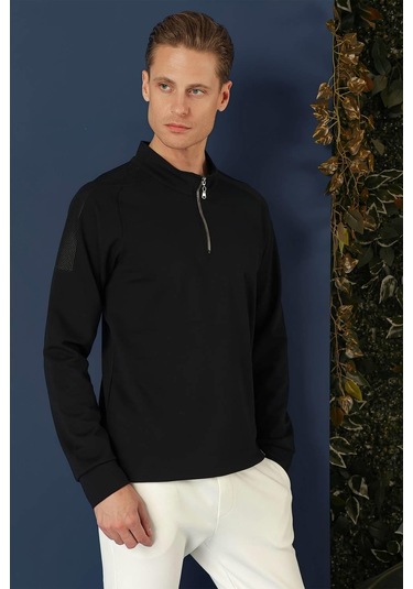 Swt 012 Swea Slim Fit Lacivert Spor 47 - Sweatshırt Lacivert